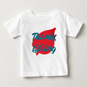 Erntedank-Typografie in nettem Text auf Leaf Baby T-shirt