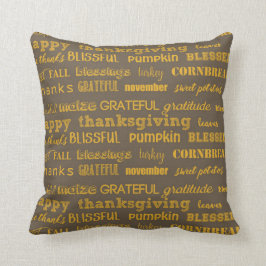 Erntedank Typografie Kissen