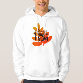 Erntedank Typografie mit Fallleaf Hoodie
