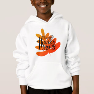 Erntedank Typografie mit Fallleaf Hoodie