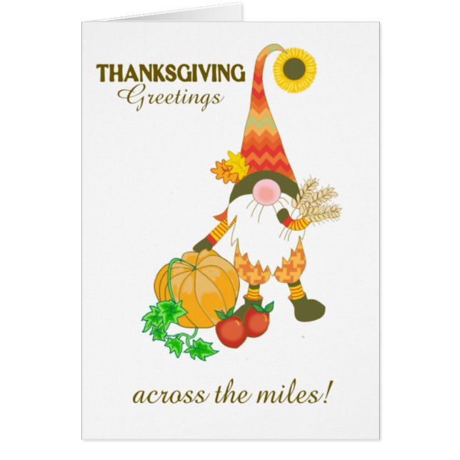 Erntedank über die Meilen hinweg Niedlicher Gnome  (Vorne)