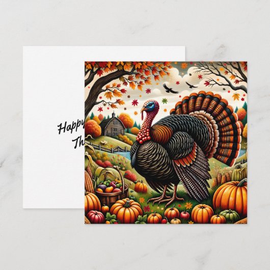 Erntedank Überfluss Ernte Feiertagskarte (Vorne/Hinten)