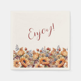 Erntedank- und Blume- Serviette