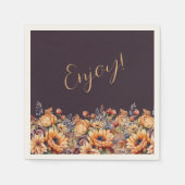 Erntedank- und Blume- Serviette (Vorderseite)