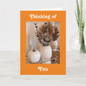 ERNTEDANK UND DENKEN **SIE** KARTE (Vorderseite)