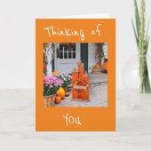 ERNTEDANK UND DENKEN **SIE** KARTE (Vorderseite)