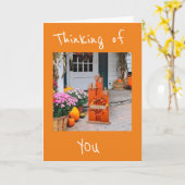 ERNTEDANK UND DENKEN **SIE** KARTE (Gelbe Blume)