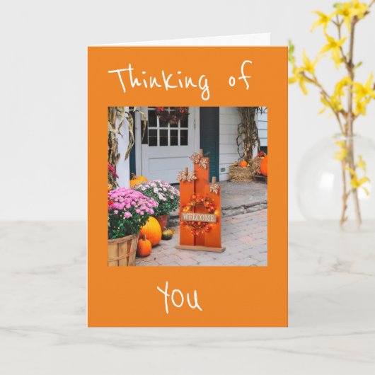 ERNTEDANK UND DENKEN **SIE** KARTE (Gelbe Blume)