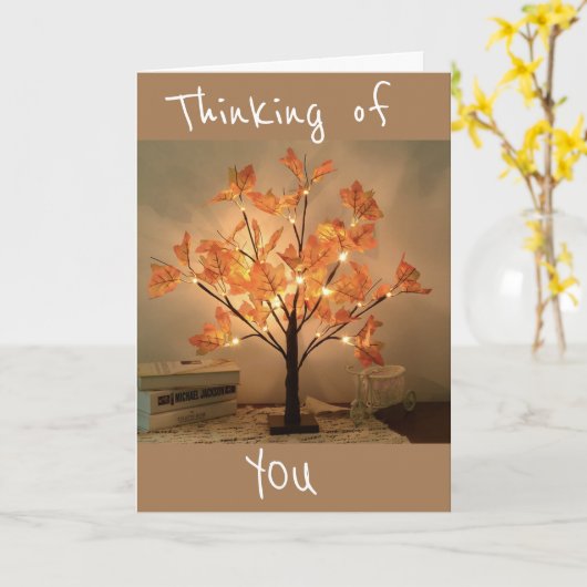 ERNTEDANK UND DENKEN **SIE** KARTE (Gelbe Blume)