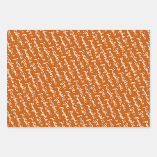 Erntedank und Fall Pumpkins Gewürzorange Geschenkpapier Set (Vorderseite)
