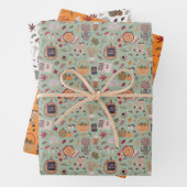 Erntedank- und Fallwackelpapier 3 Funky Sheets Geschenkpapier Set (Beispiel)