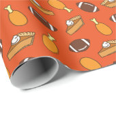 Erntedank- und Fußball-Muster Geschenkpapier (Rolleneckpunkt)