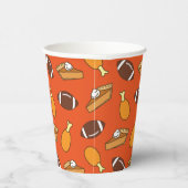 Erntedank- und Fußball-Muster Pappbecher (Rechts)