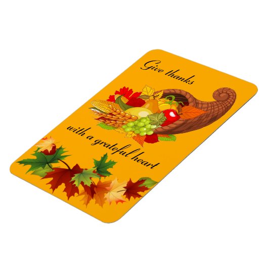 Erntedank und Herbstfarben Hübsch Cornucopia Magnet (Linke Seite)