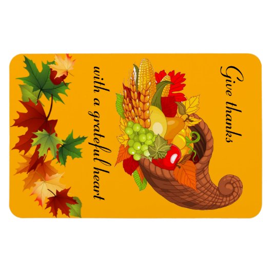 Erntedank und Herbstfarben Hübsch Cornucopia Magnet (Horizontal)