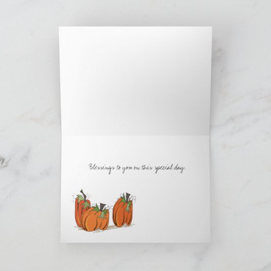 Erntedank und Pumpkins Feiertagskarte (Innenseite)