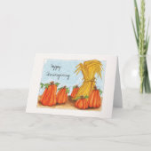 Erntedank und Pumpkins Feiertagskarte (Vorderseite)