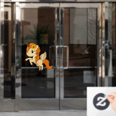 Erntedank Unicorn Pegasus Fensteraufkleber (Büro Tür)