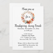 Erntedank unter Freunden Einladung (Vorne/Hinten)