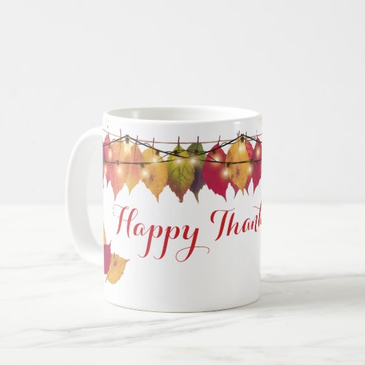 Erntedank Urlaub Herbst lässt Lichter nach Maß Kaffeetasse (Vorderseite Links)