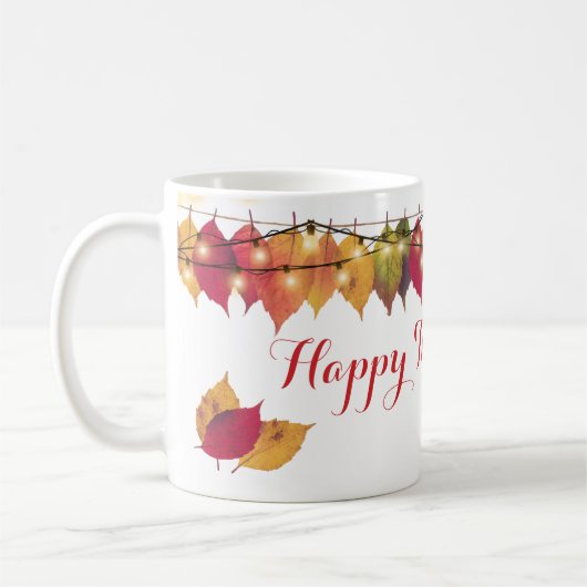 Erntedank Urlaub Herbst lässt Lichter nach Maß Kaffeetasse (Links)