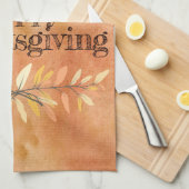 Erntedank Urlaub Herbst Leaf Grenzen Custom Geschirrtuch (Viertel Falte)