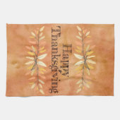 Erntedank Urlaub Herbst Leaf Grenzen Custom Geschirrtuch (Horizontal)