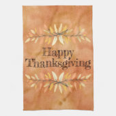 Erntedank Urlaub Herbst Leaf Grenzen Custom Geschirrtuch (Vertikal)