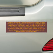 ERNTEDANK-URSPRUNG 1 AUTOAUFKLEBER (Auf Auto)