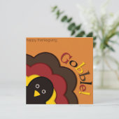 Erntedank versteckt Truthahn Einladung (Stehend Vorderseite)