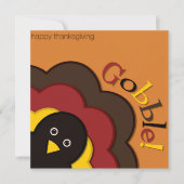 Erntedank versteckt Truthahn Einladung (Vorderseite)