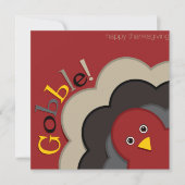 Erntedank versteckt Truthahn Einladung (Vorderseite)