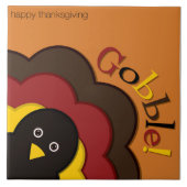 Erntedank versteckt Truthahn Fliese (Vorderseite)