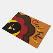 Erntedank versteckt Truthahn Fußmatte (Schrägansicht)