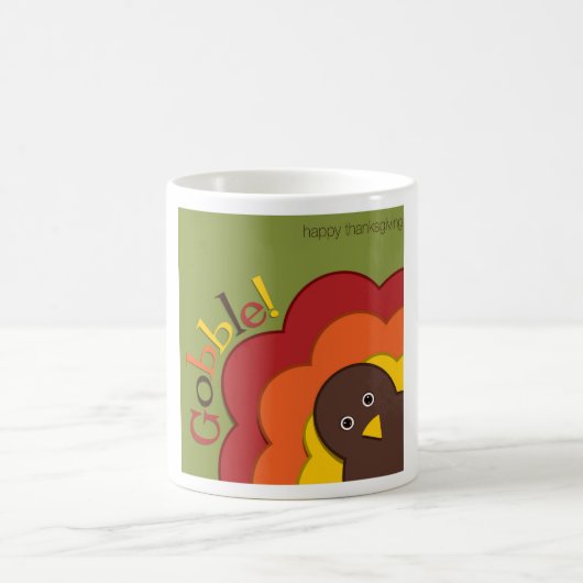Erntedank versteckt Truthahn Kaffeetasse (Mittel)