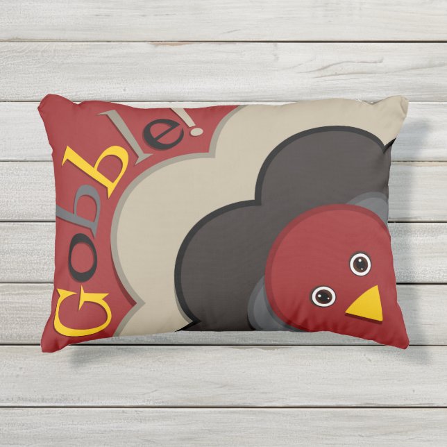 Erntedank versteckt Truthahn Kissen Für Draußen (Vorderseite)