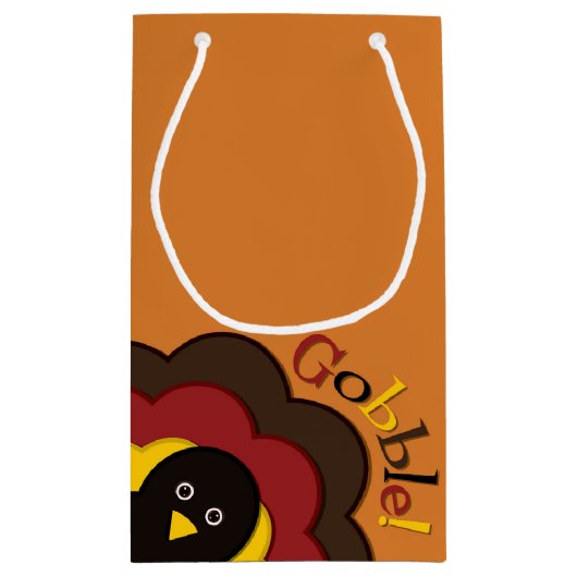 Erntedank versteckt Truthahn Kleine Geschenktüte (Rückseite)