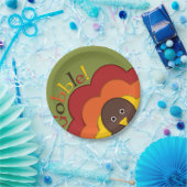 Erntedank versteckt Truthahn Pappteller (Party)