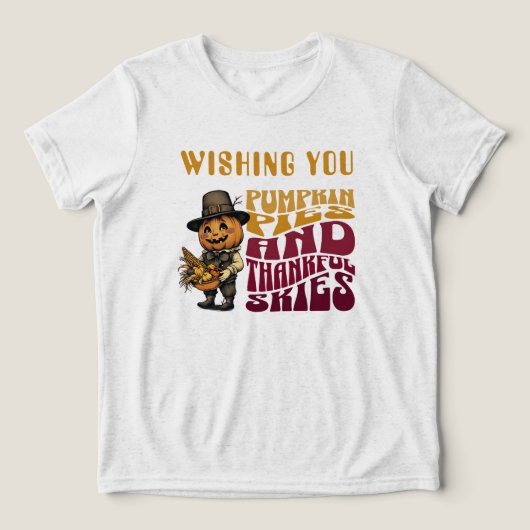 Erntedank Vibes Tri-Blend Shirt (Design Vorderseite)