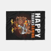 Erntedank Video Game Dabbing Türkei Pilgrim Boy Fleecedecke (Vorderseite (Horizontal))