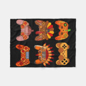 Erntedank Video Game Türkei Controller fallen Fleecedecke (Vorderseite (Horizontal))