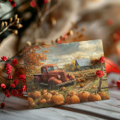 Erntedank Vintag Pumpkin-Patch Halloween Postkarte