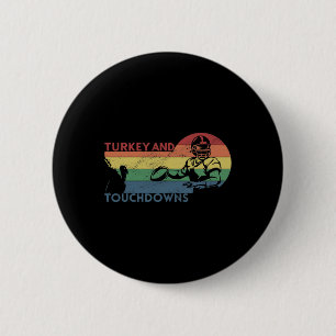 Erntedank Vintag Retro Türkei und Touchdowns F Button