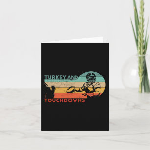 Erntedank Vintag Retro Türkei und Touchdowns F Karte