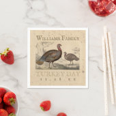 Erntedank Vintag Türkei Tagsfamilie Serviette (Beispiel)