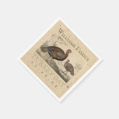 Erntedank Vintag Türkei Tagsfamilie Serviette (Ecke)