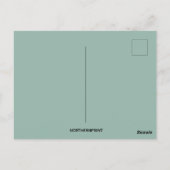 Erntedank Vintage Türkei und grüne Blätter Postkarte (Rückseite)