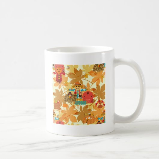 Erntedank-Vogelscheuche Kaffeetasse (Rechts)