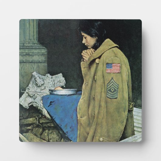 Erntedank von Flüchtlingen Fotoplatte (Vorderseite)