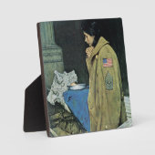 Erntedank von Flüchtlingen Fotoplatte (Vorderseite)